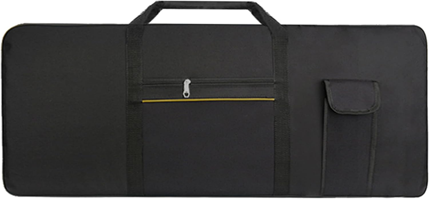 Azatemgo Housse pour Clavier 61 Touches， softcase pour Clavier 61 Touches，Sac De Clavier Piano Electrique Couverture De Clavier Anti-poussière en Tissu Oxford 600D-102 x 41 x 15 CM(Noir)