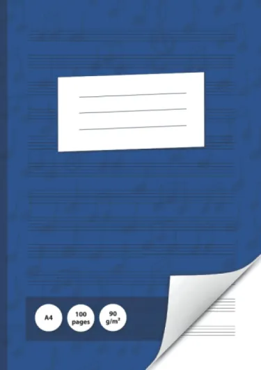 Papier Partition de Musique/Manuscrit: Bloc musique - 100 pages - 12 portées - A4 (21 cm x 29,7 cm) - 90 g/m² - Cahier de Partitions - Carnet de Partitions