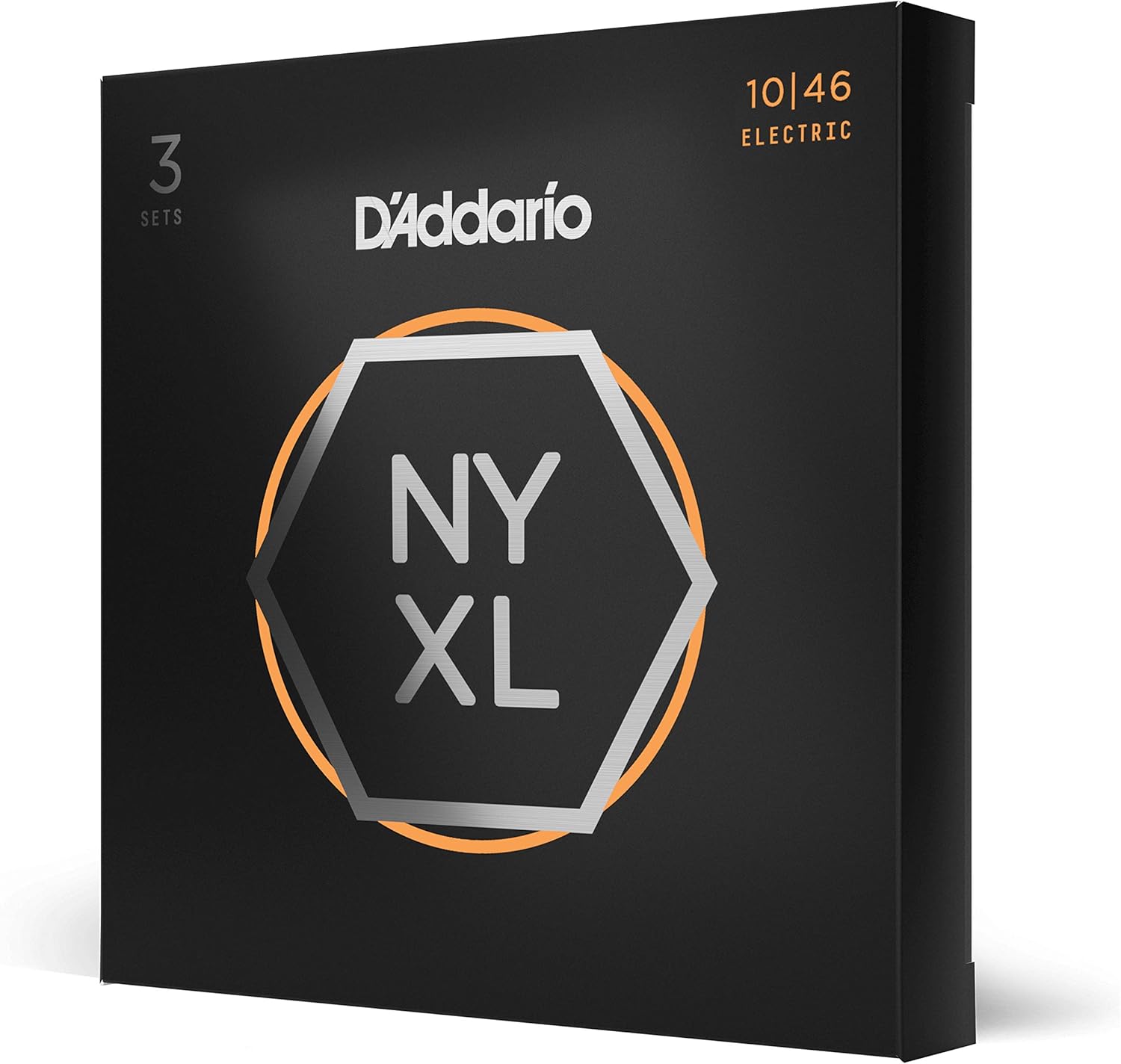 D'Addario Corde Guitare Électrique - Cordes Guitares Electriques - NYXL1046-3P - Cordes pour Guitare électrique - Regular Light,10-46, 3 Sets Lumière régulière, 10-46 3 paquet