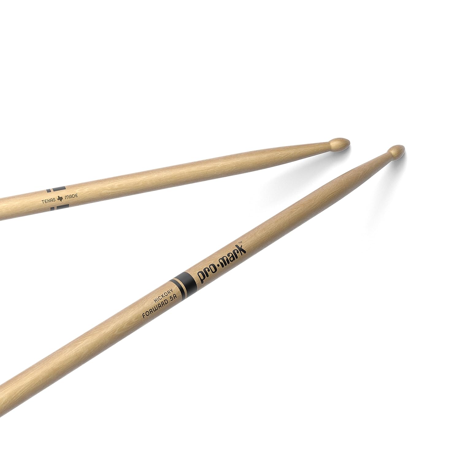 ProMark Classic Forward 5A Hickory Drumsticks, pointe ovale en bois, 1 paire