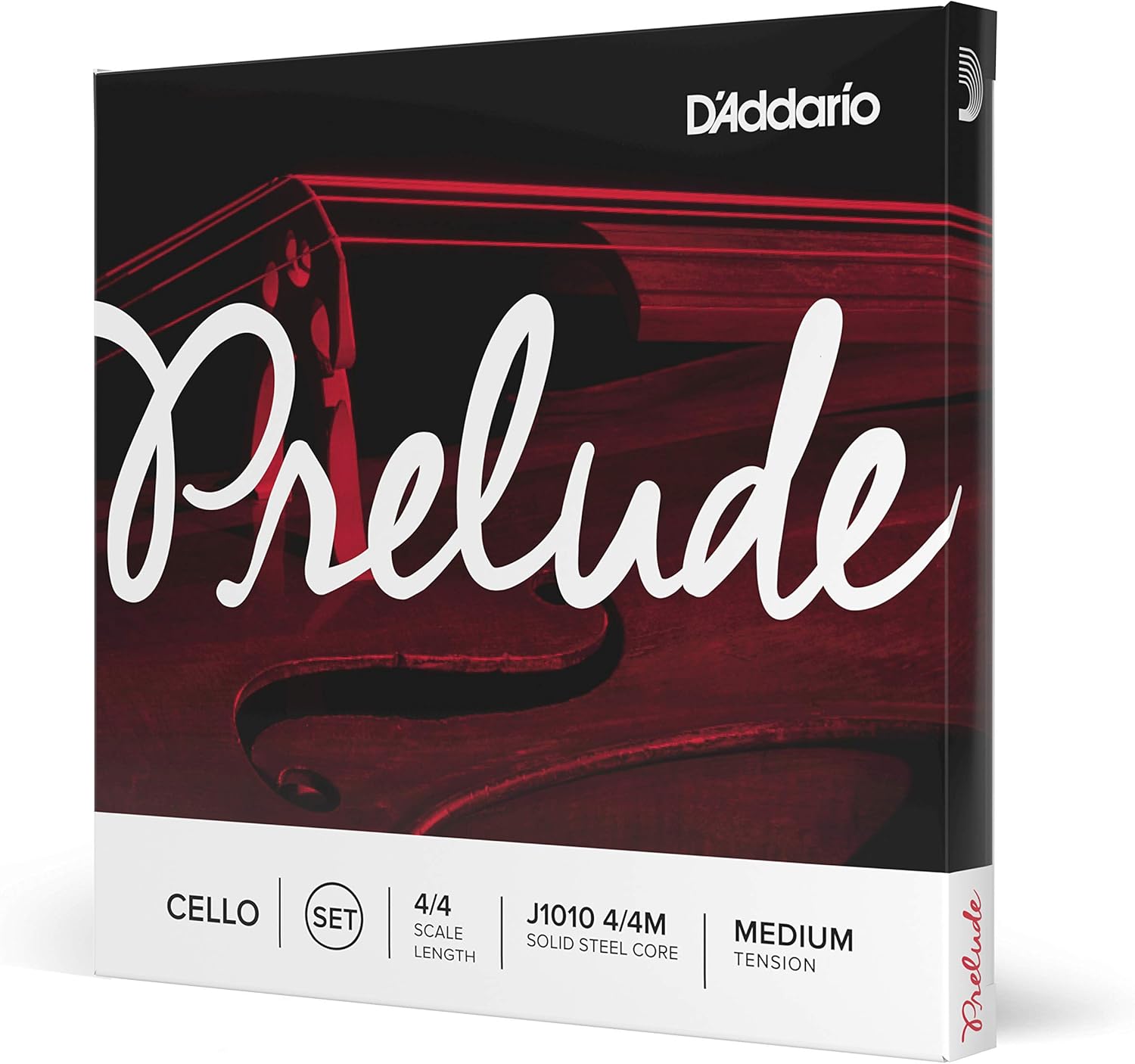 D'Addario Bowed Jeu de cordes pour violoncelle D'Addario Prelude, manche 4/4, tension Medium 4/4 Scale Full Set