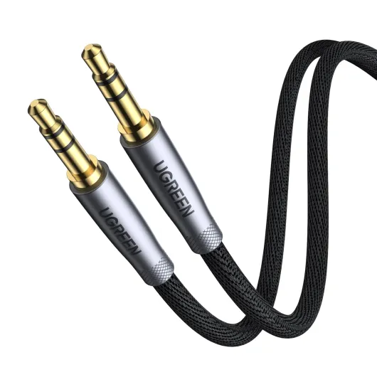 Câble Audio Jack 3.5 mm Mâle Mâle HiFi Stéréo Nylon Tressé Câble Auxiliaire Voiture Compatible avec Autoradio Casque Haut-Parleur TV iPhone iPad iPod PC MP4 MP3 (1M) 1 Mètres