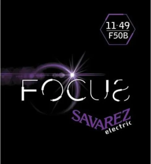 Savarez Cordes pour guitare électrique Focus Stainless Steel Jeu Blues .011-.049 F50B