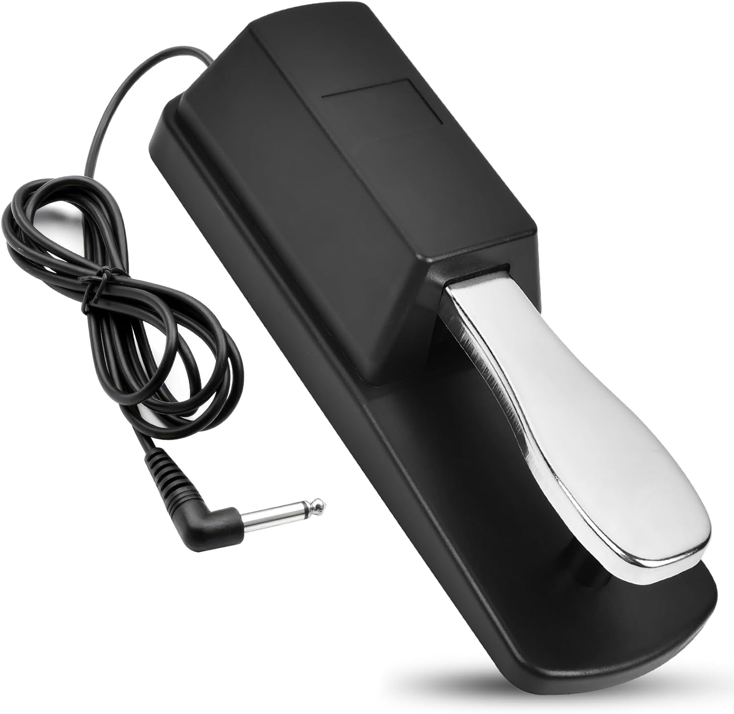Pédale de sustain universelle pour clavier de piano, pédale de sustain adaptée pour synthétiseur de clavier MIDI/piano électronique avec câble de 1,5 m et interrupteur de polarité, compatible avec