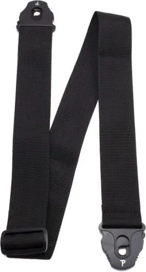 Perri's Leathers Ltd - Locking Ends Guitar Straps Noir