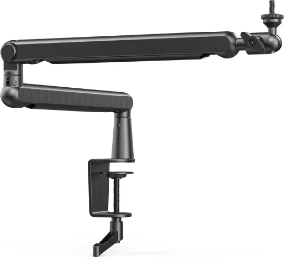Bras de Micro, Suspension Supports de Microphone, pour K658 AM8 K688 A8 etc., avec Pince de Montage sur Bureau, Adaptateur à Vis, Gestion des Câbles, pour Podcast, Streaming, Studio, Gaming Noir