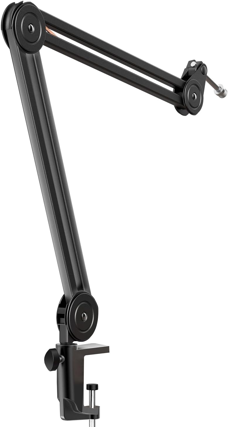 Bras de Micro, Suspension Supports de Microphone, 3/8'' vers 5/8'' Vis Adaptateur, pour K658 AM8 K688 A8 et Autres Micros, pour Studio Enregistrement Vidéo Noir