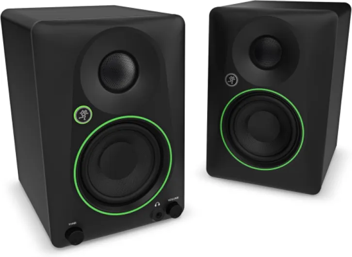 CR4.5 Moniteurs de Studio alimentés par référence créative de 11,4 cm avec Bouton de tonalité et Interrupteur de localisation — Haut-parleurs Actifs pour Production de Musique, Ordinateur de