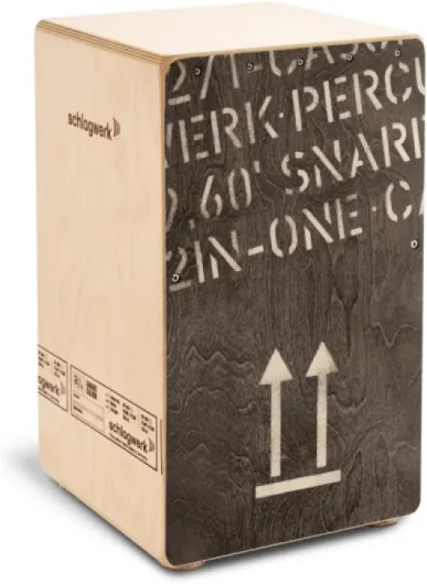 Cajon Schlagwerk CP404BLK 2 en 1 Bouleau Noir Large, Custom