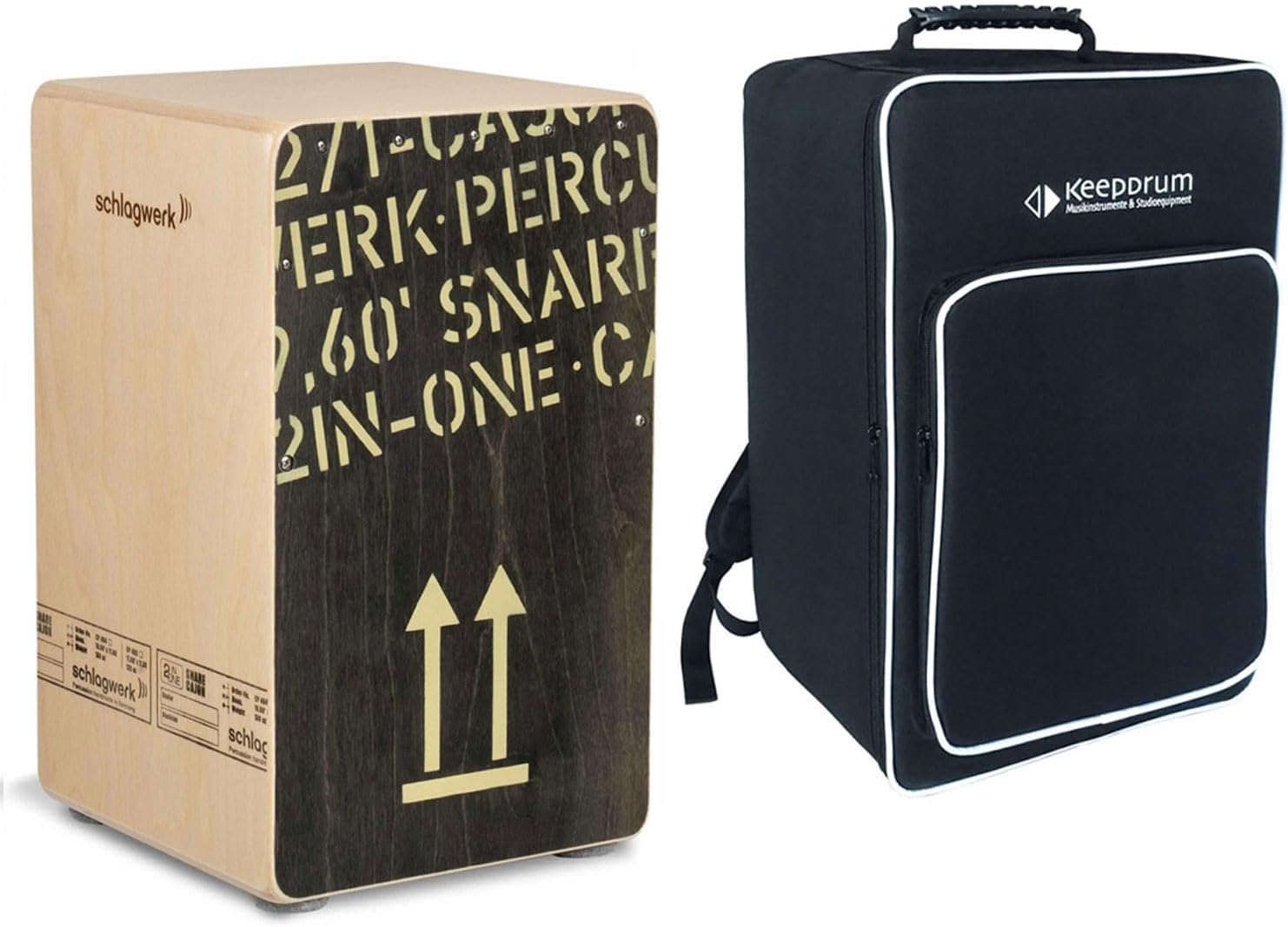 Schlagwerk 2inOne cP404 cajón en bois avec housse noir