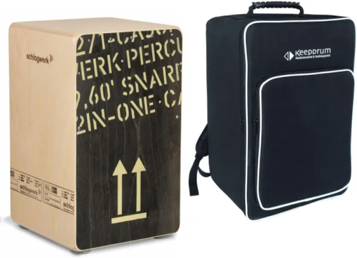 Schlagwerk 2inOne cP404 cajón en bois avec housse noir