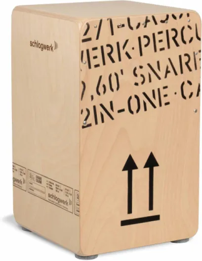 Cajon Schlagwerk CP404 2 en 1 Hêtre Large H 49cm Nature