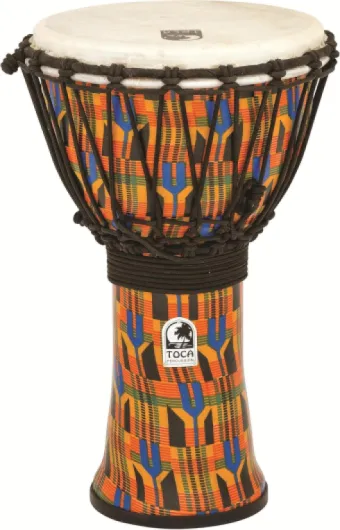 Toca SFDJ-9K Freestyle Djembé accordage à corde9'' Kente Cloth