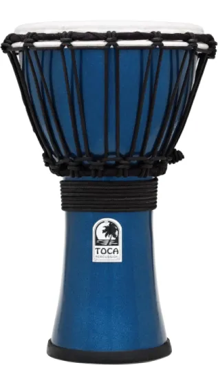 Toca TFCDJ-7MB Djembé Bleu Freestyle Colorsound Bleu métallisé