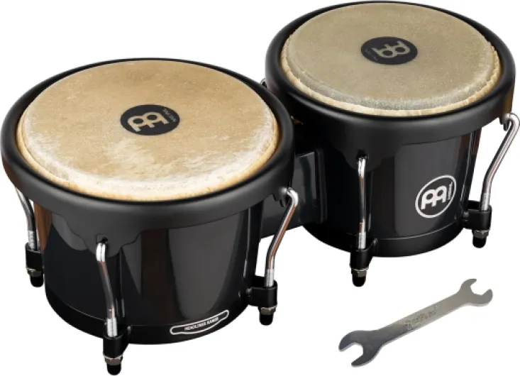 Meinl Headliner Bongos HB50BK, noir, accastillage noir - Bongo 1/2"