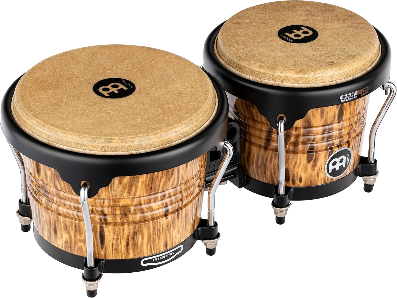 Meinl FWB190LB Bongos 6 3/4"+8" Leopard Burl #LB - Bongo