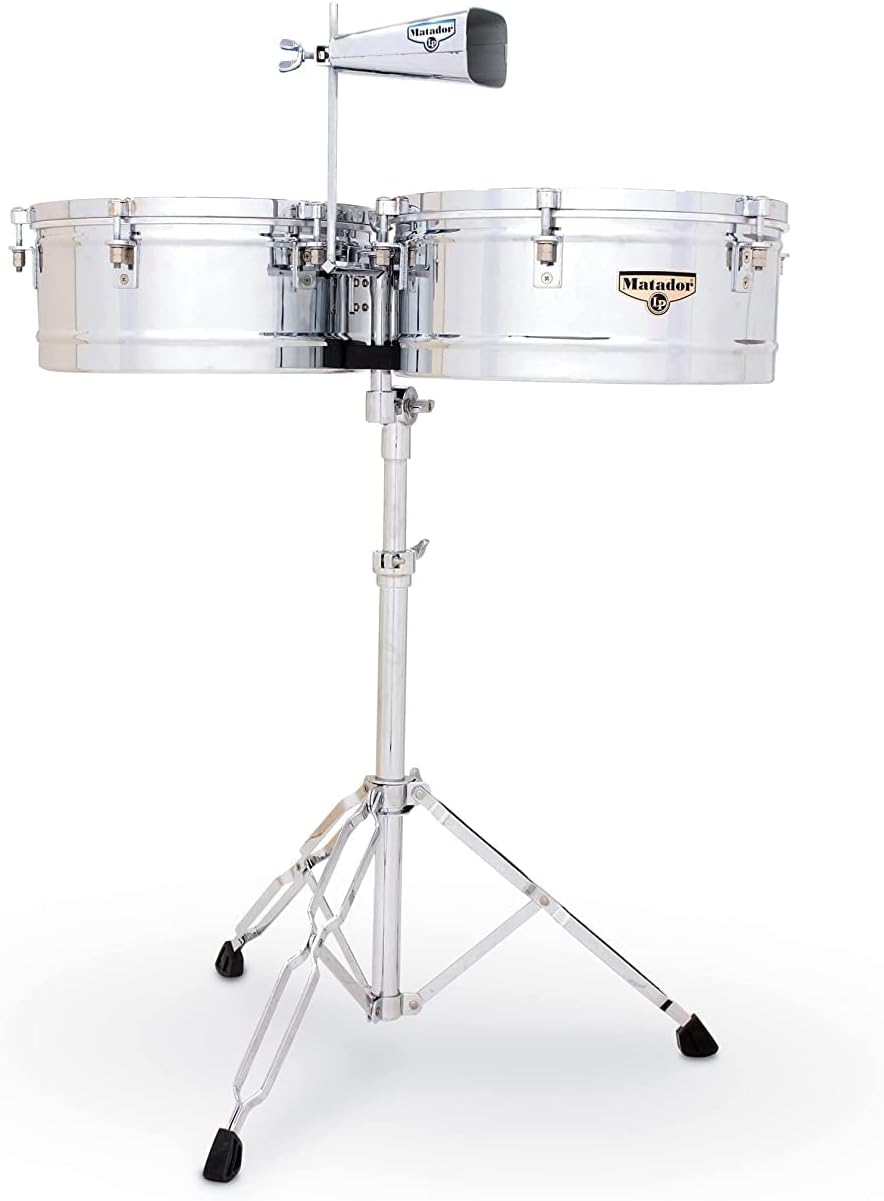 Latin Percussion, Timbales Matador, 14" et 15", chromé, M257 chrome