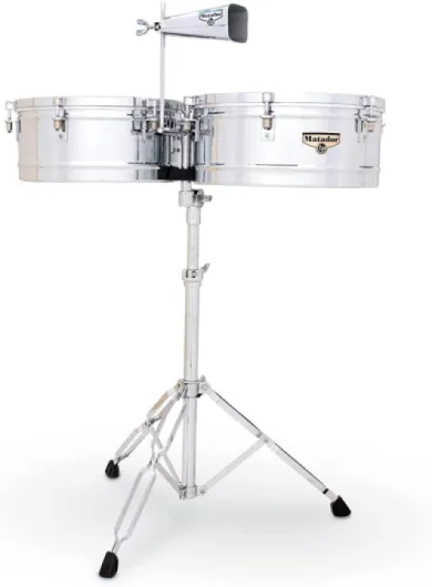 Latin Percussion, Timbales Matador, 14" et 15", chromé, M257 chrome