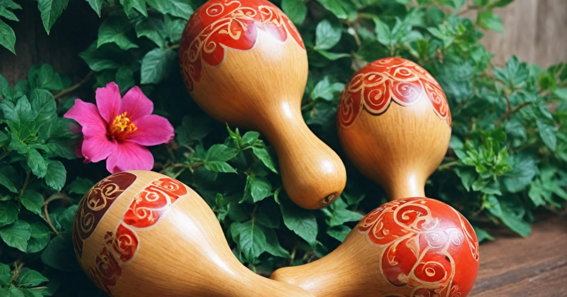 Percussion école Fête Maracas En Bois MOUYAT Lot De 4 - 25,4cm Percussion Maison École Fête Percussion Fête école