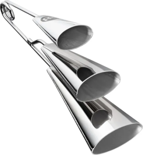 Meinl STBAGTRI CH Triple Agogo Bell Instrument pour Samba et Musique Latine - Non fabriqué en Chine