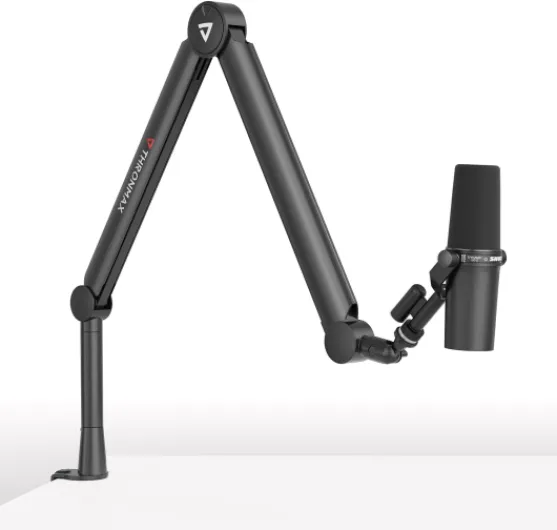 Thronmax-S8 Bras Micros, Supports pour Micros Réglable rotatif à 360 °, Pied de microphone à Ciseaux avec Câble Intégré en acier inoxydable pour Blu Yeti, 1/4“，3/8" to 5/8" Universelle