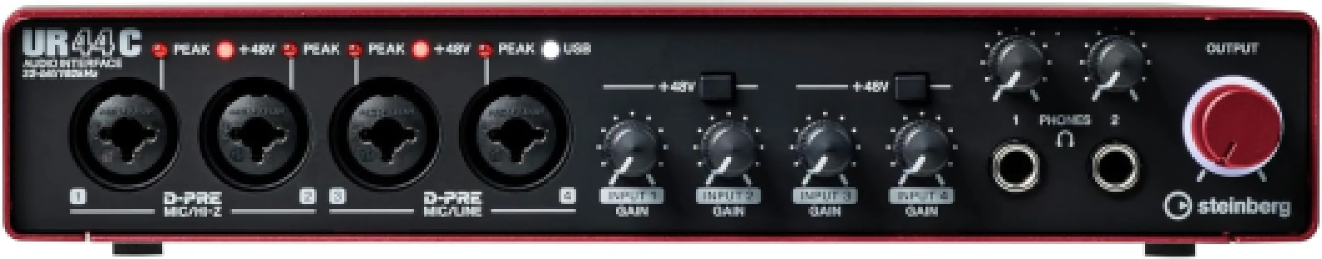 Steinberg UR44C EU - USB 3 Audio Interface incl MIDI I/O & iPad connectivity -RED-