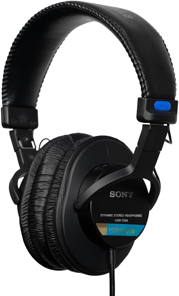 Sony MDR7506 Professional Large Diaphragm Headphone 7" x 7" x 1" Headphones