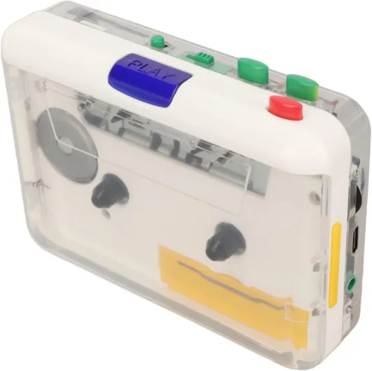 Convertisseur de Cassette vers MP3, Lecteur de Bande Portable USB Mis à Jour en 2022, Boutons Colorés Rétro Innovants, Lecteur de Cassette vers Lecteur de Convertisseur Numérique avec écouteurs, Pas