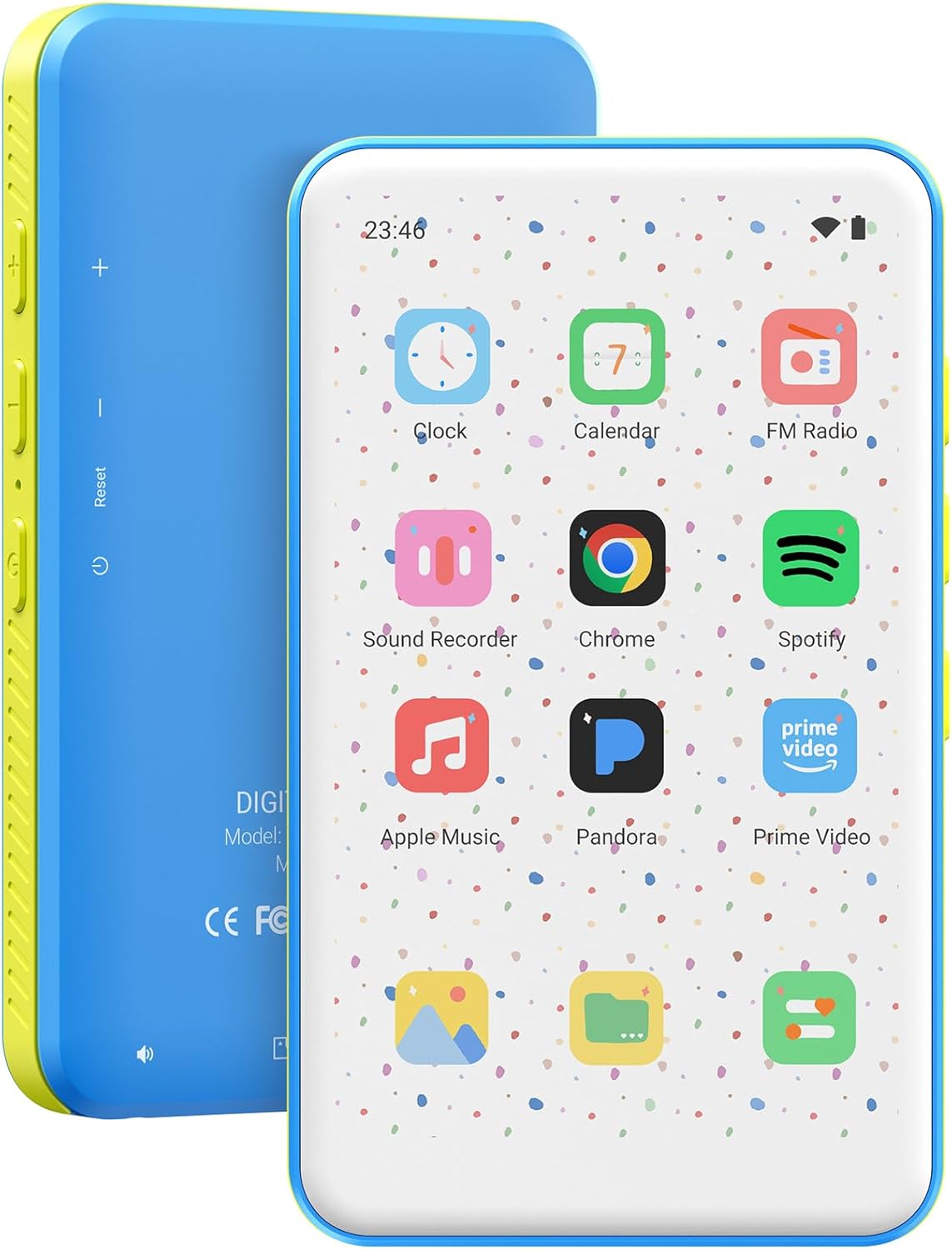 132GB MP3 Players with Bluetooth WiFi, Lecteur de Musique pour Enfants, 2000mAh MP4 Players with 4 Pouces Touchscreen, Android 13 OS Music Players with Spotify, Pandora, Deezer, Audible, Play Store