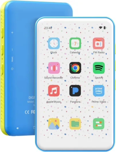 132GB MP3 Players with Bluetooth WiFi, Lecteur de Musique pour Enfants, 2000mAh MP4 Players with 4 Pouces Touchscreen, Android 13 OS Music Players with Spotify, Pandora, Deezer, Audible, Play Store