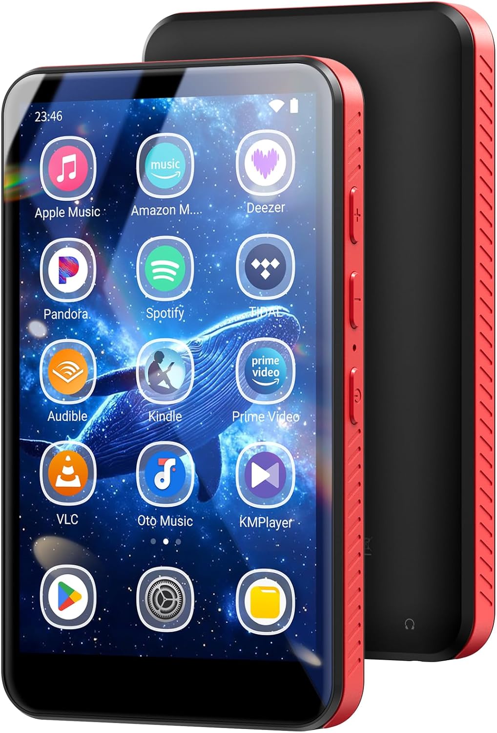 96 Go Lecteur MP3 Bluetooth Spotify, Android 10 pour Enfants de 4 Pouces, Wi-FI, Mode Parent, Radio FM, Compatible Audible, Amazon Music, Deezer (X55-C)