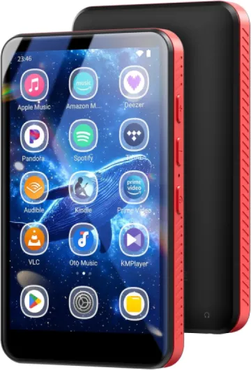 96 Go Lecteur MP3 Bluetooth Spotify, Android 10 pour Enfants de 4 Pouces, Wi-FI, Mode Parent, Radio FM, Compatible Audible, Amazon Music, Deezer (X55-C)