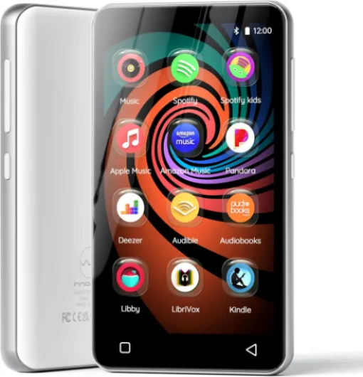 Innioasis Lecteur MP3 avec Bluetooth et WiFi, 160 Go avec Spotify pour Enfants, écran Tactile de 4", Lecteur MP3 MP4 avec Amazon Music, Audible, Libby, Blanc 160GB Blanc