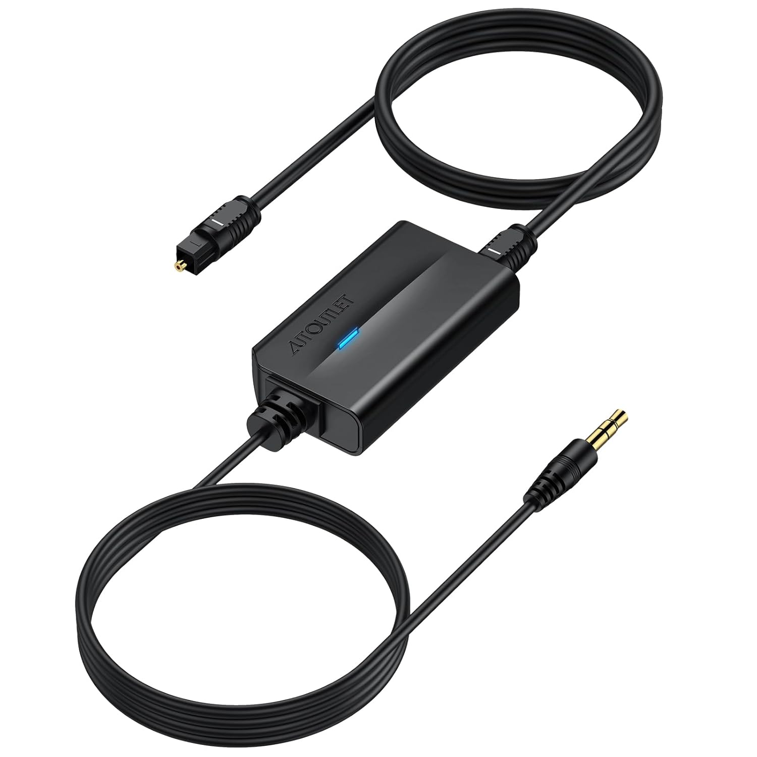 192kHz Convertisseur DAC Numérique vers Analogique, SPDIF Toslink 3,5mm Adaptateur Audio avec 1M 3,5mm Câble & Câble Optique, pour HDTV Casque Console de Jeux SPDIF vers 3,5mm