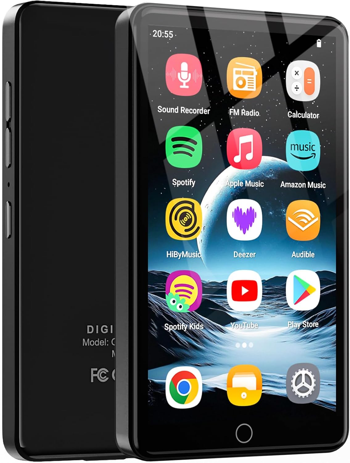 160Go Lecteur MP3 avec Bluetooth et WiFi, Lecteur MP4 HD IPS 4,02 Pouces avec Android 13 OS, Lecteur de Musique pour Enfants avec Haut-parleurs, Lecteur MP3 avec Deezer, Spotify et Play Store 160GB