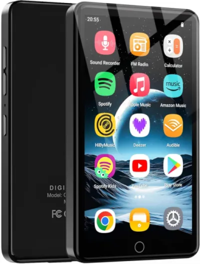 160Go Lecteur MP3 avec Bluetooth et WiFi, Lecteur MP4 HD IPS 4,02 Pouces avec Android 13 OS, Lecteur de Musique pour Enfants avec Haut-parleurs, Lecteur MP3 avec Deezer, Spotify et Play Store 160GB