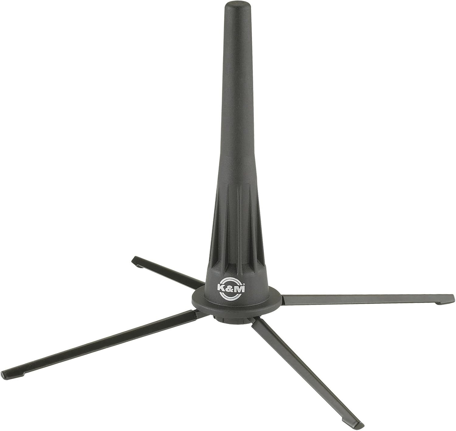 K&M 18020 Pied de hautbois Noir Plastique - extra léger - transport possible dans le pavillon - pieds en zinc moulé sous pression