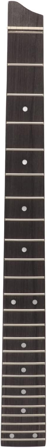 Fender Stratocaster Neck, Manche de Guitare électrique en érable 25 Frettes Tige de Guitare électrique sans Tête Touche en Palissandre Remplacement de Pièces de Manche de Guitare, Accessoires De Jeu