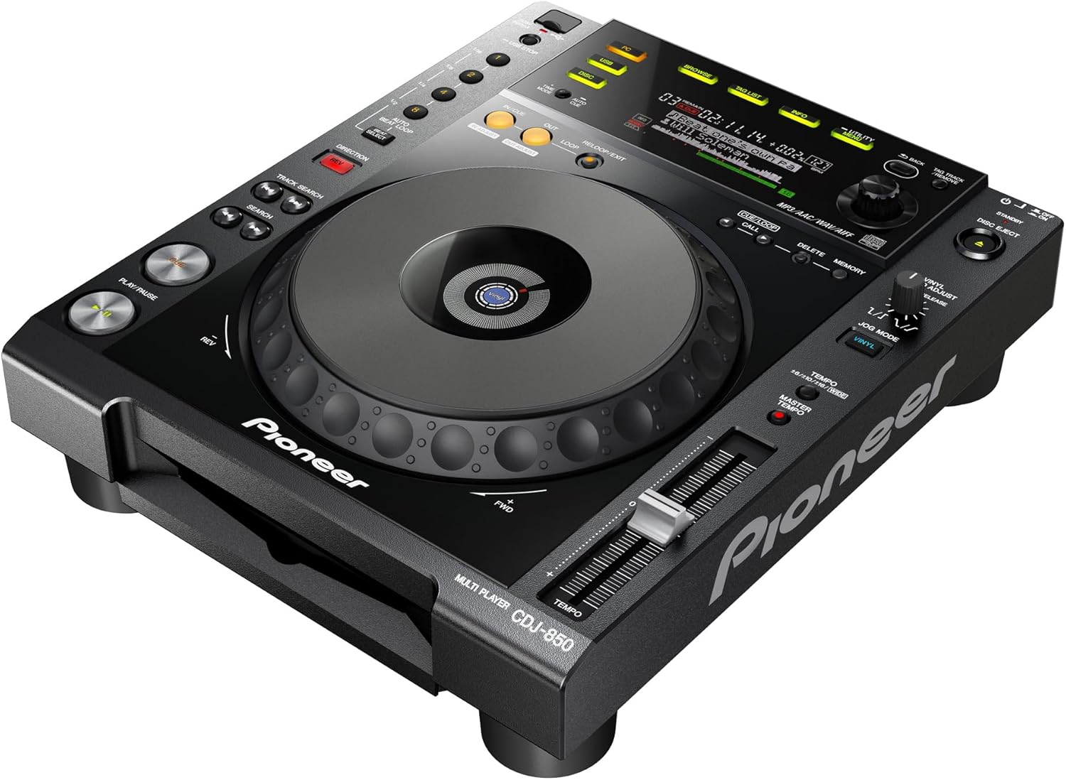 Pioneer CDJ850K Platine de DJ avec contrôle total CD MP3 Noir