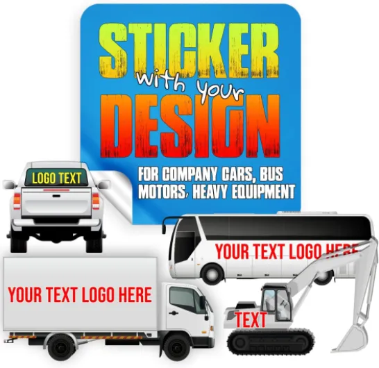 Lepni.me Autocollants en vinyle personnalisés pour camions, bus, fourgonnettes et excavatrices Autocollants personnalisés avec votre logo texte ou design Stickers étanches pour véhicules d’entreprise Camions & Bus