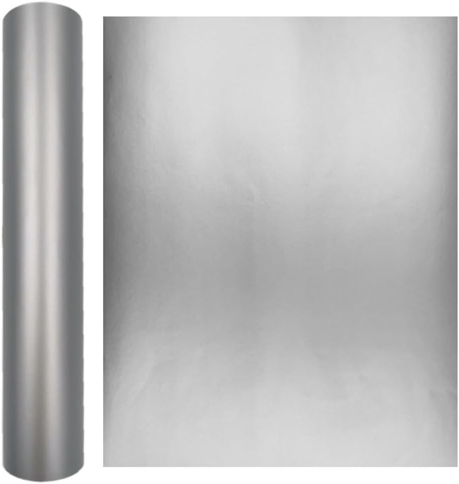 Crafters' Essential Film vinyle idéal pour autocollants et étiquettes personnalisés (30 x 100 cm, argenté) 30x100cm Argenté.