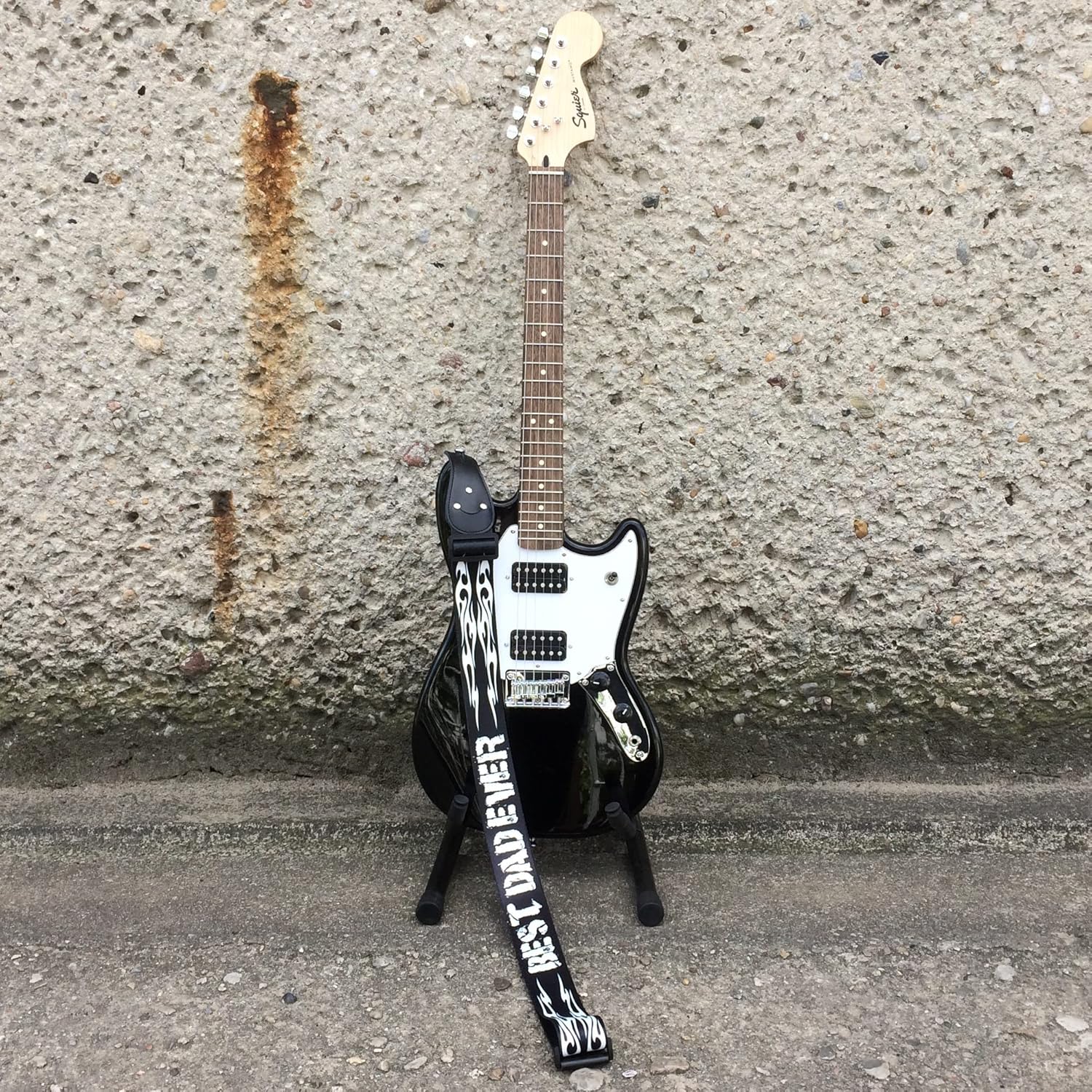 Sangle de guitare personnalisée imprimée avec n'importe quel texte en couleur au choix, police et motif [nom du bracelet, versets préférés]