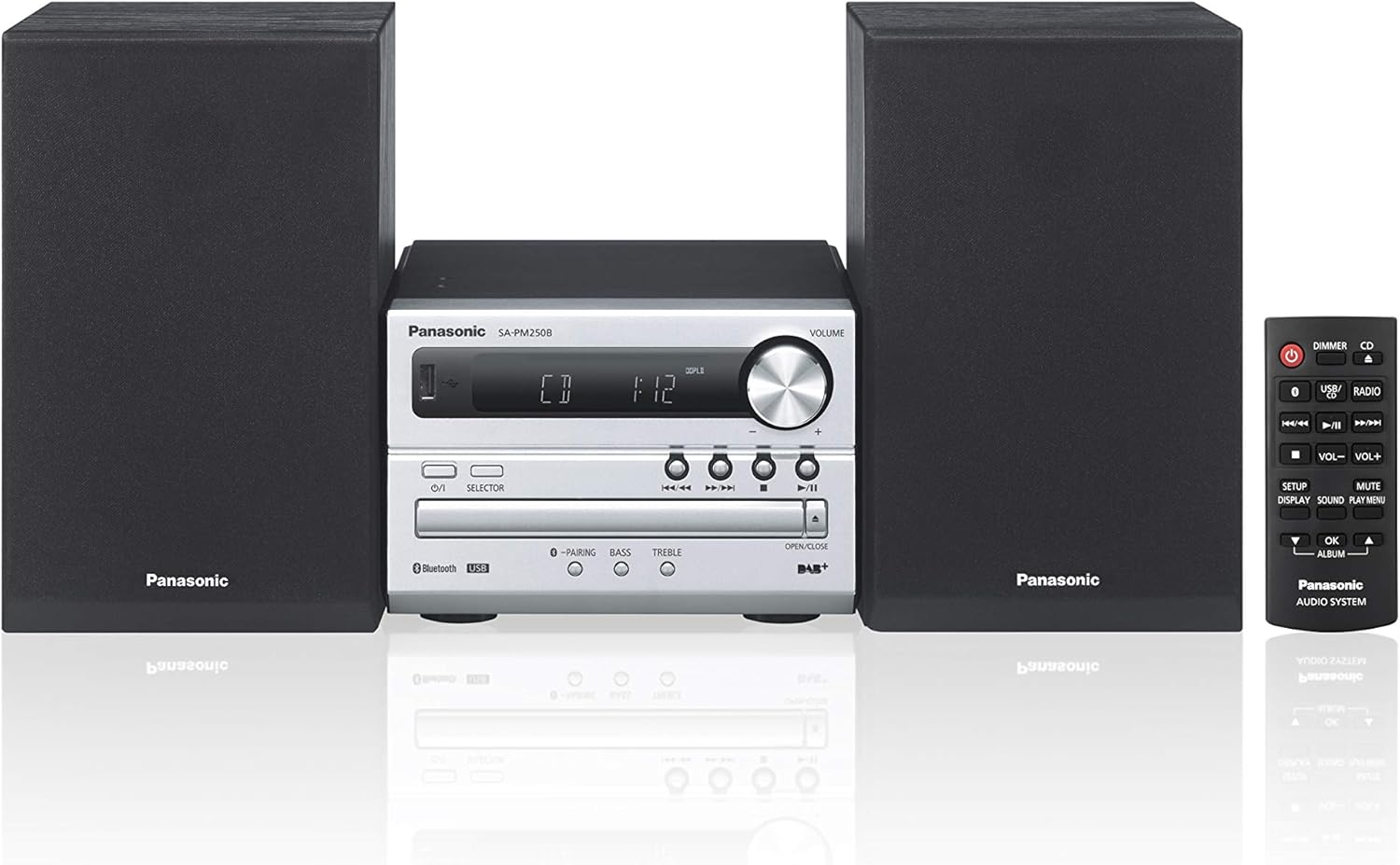 Stéréo Micro-chaîne DAB+ SC-PM250BEGS I 20W Amplificateur numérique Lecteur CD Radio FM et DAB+ Port USB Fonction d'extinction automatique Design Vintage - Version Française Argent