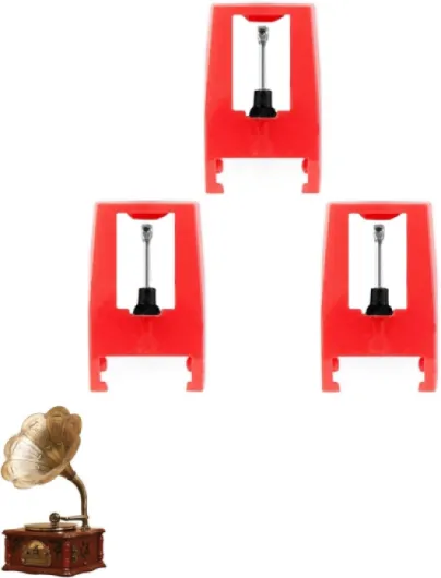 3 Pièce Tourne Disque Vinyle Aiguille,Diamant Platine Vinyles Gramophone Turntable Remplacement Universelles Aiguilles,Tete de Lecture Platines de Tourne-disque, Aiguilles pour Saphir Platine Vinyle