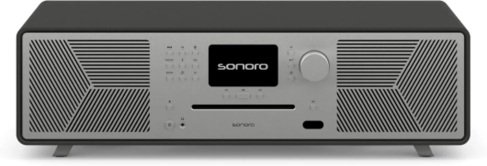 Sonoro MEISTERSTÜCK (Gen.2) Chaîne Hi-FI (Airplay, Chromecast, Spotify, Tidal, FM, Dab+, USB) Graphite Gen.2 Graphite (mat)/Argent