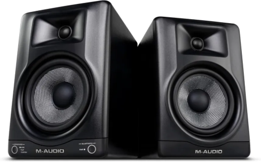 M-AUDIO BX5BT Paire d’Enceintes Monitoring Actives 5 Pouces pour Bureau, avec DSP et Bluetooth, contrôle Via Аpp pour Production Musicale, Montage vidéo, création de Contenu et podcasting 5" Pair avec Bluetooth
