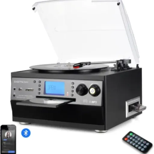 Test DIGITNOW M503 : la platine vinyle tout-en-un pour dépoussiérer ses vieux CD et cassettes sans se ruiner