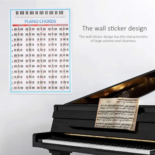 Affiche De Tableau D'accords De Piano, 88 Touches, Pour Débutants, Aide à l'apprentissage du piano