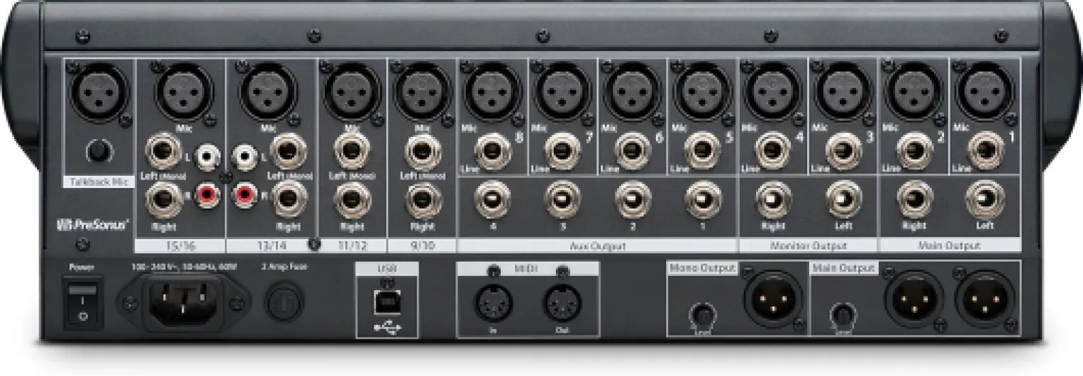 StudioLive 16.0.2 USB, Mixeur Numérique pour Performance et Enregistrement, Capacités de Mixage Audio de Qualité Professionnelle, Compatible avec Mac et PC Gray
