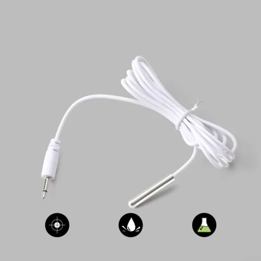 Thermomètre numérique pour réfrigérateur avec écran LCD, mémoire max/min, alarme de température haute/basse, interrupteur °C/°F, sonde en acier inoxydable et surveillance de la